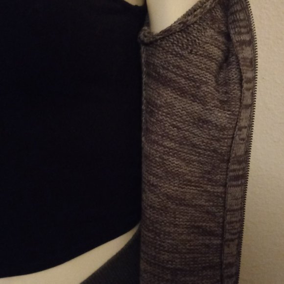 Moda Intl Grey Asymmetrical Sweater Jacket - Picture 12 of 16